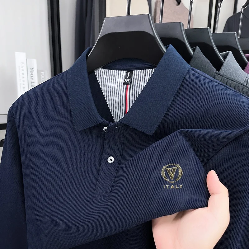 100% pure cotton high-end luxu - Men'S Fashion Polo avaliação e preço