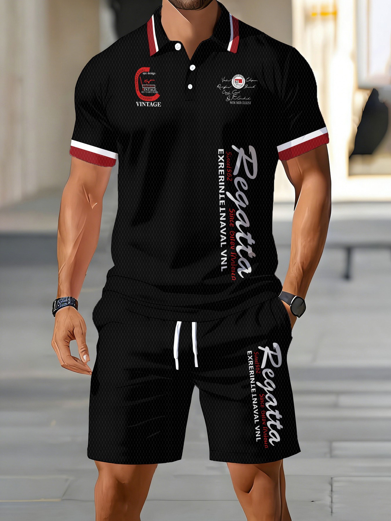 2026 Summer American Men's Pol - Men'S Fashion Polo avaliação e preço