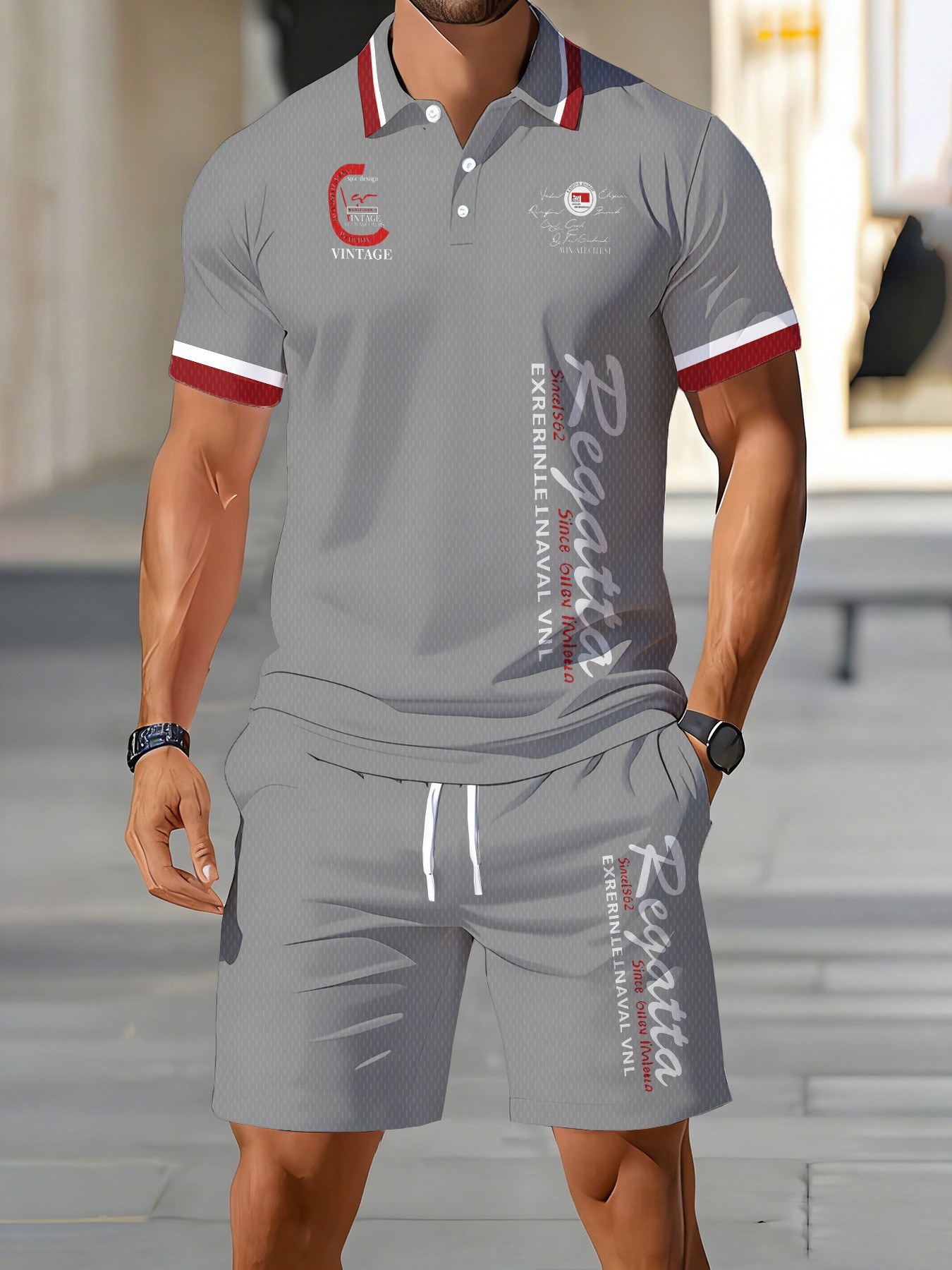 2026 Summer American Men's Pol - Men'S Fashion Polo avaliação e preço