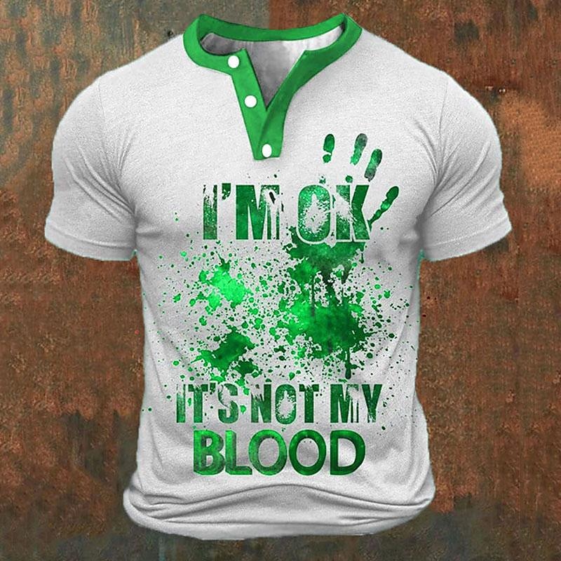 Funny 3D Letter Print Men's He - Mens Fashion Wear avaliação e preço
