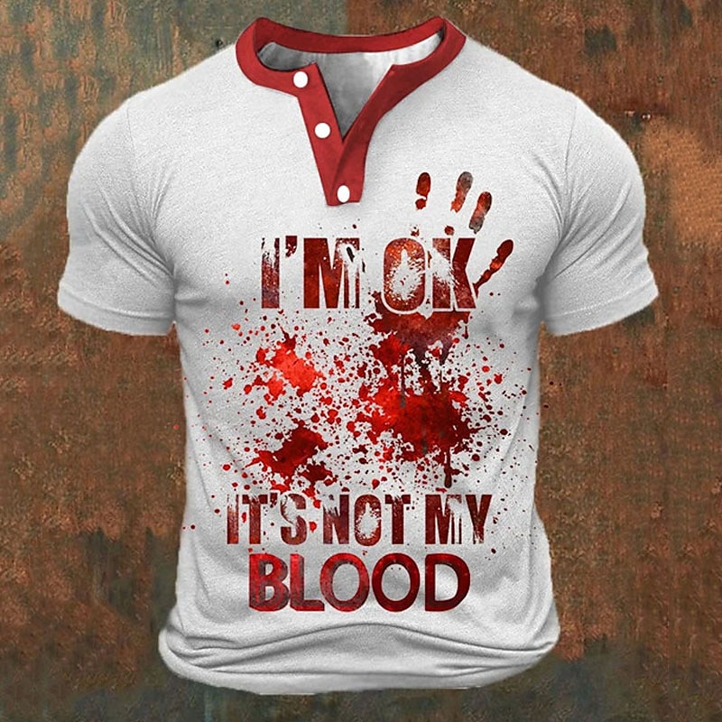 Funny 3D Letter Print Men's He - Mens Fashion Wear avaliação e preço