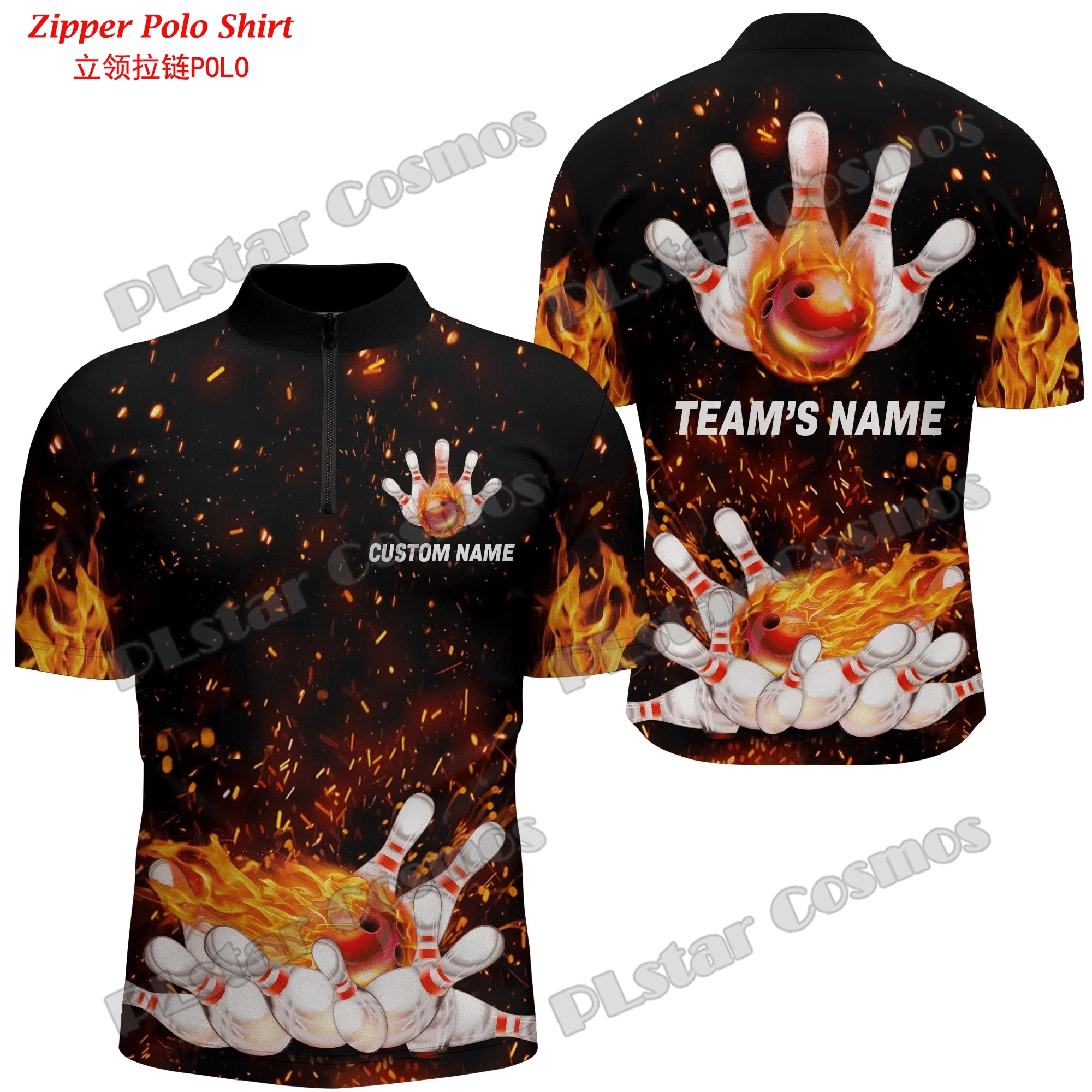 Custom with Name Bowling Team  - Mens Fashion Quarter Zip avaliação e preço