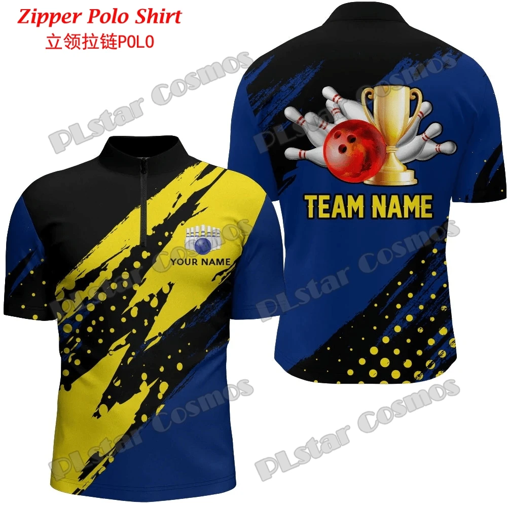 Custom with Name Bowling Team  - Mens Fashion Quarter Zip avaliação e preço