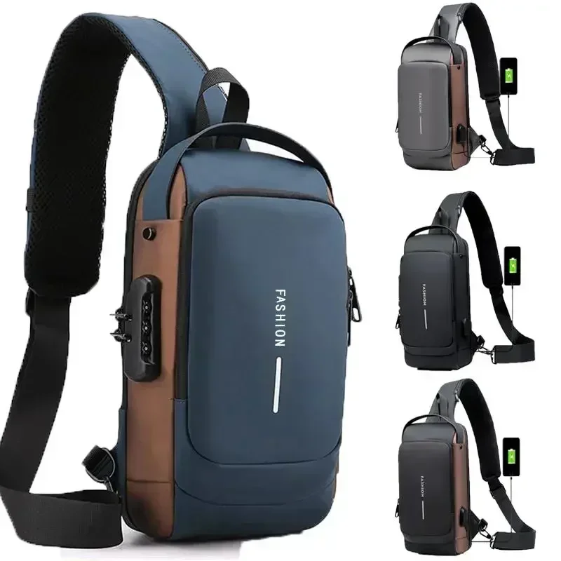 Waterproof Anti-Theft Backpack - Crossbody Bag Men avaliação e preço