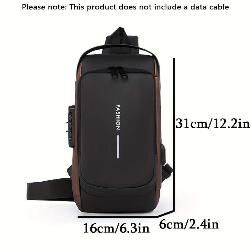 Waterproof Anti-Theft Backpack - Crossbody Bag Men avaliação e preço