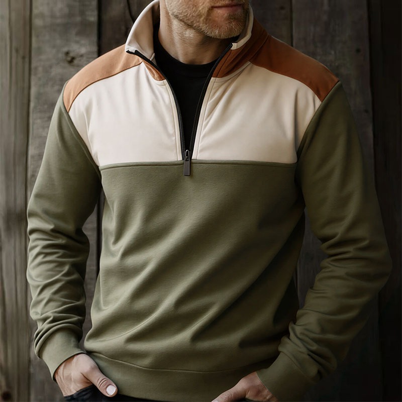 UETEEY Men's Quarter Zip Patch - Mens Fashion Quarter Zip avaliação e preço