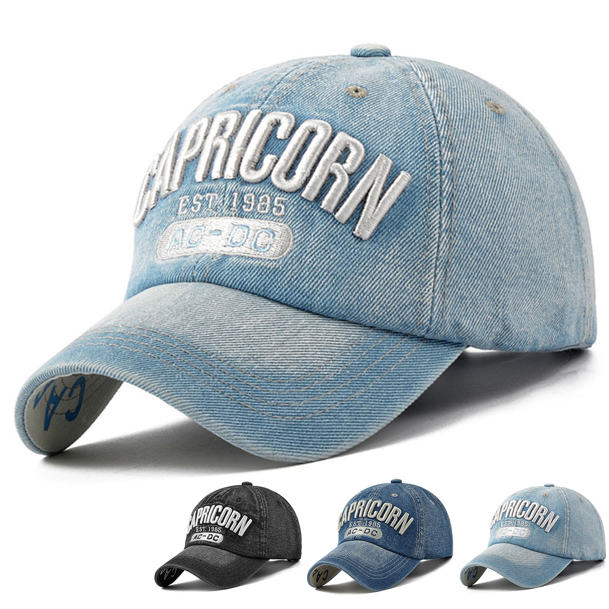 Unisex CAPRICORN Letter Embroi - Trucker Hat Cap avaliação e preço