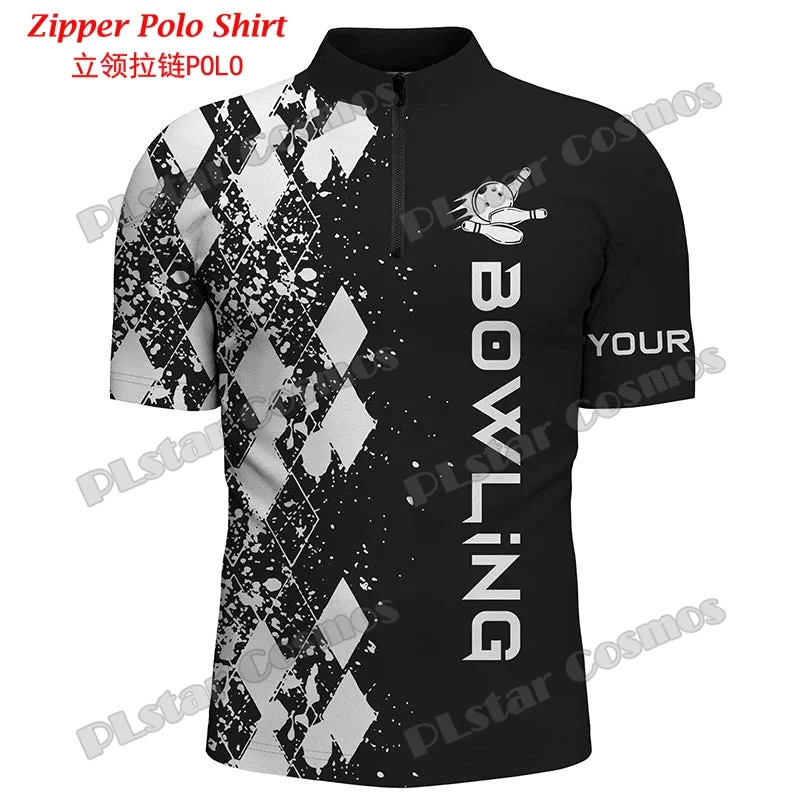 Personalized Bowling Team 3D A - Mens Fashion Quarter Zip avaliação e preço