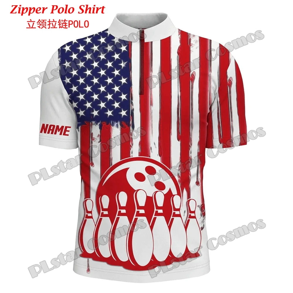 Personalized Bowling Team 3D A - Mens Fashion Quarter Zip avaliação e preço