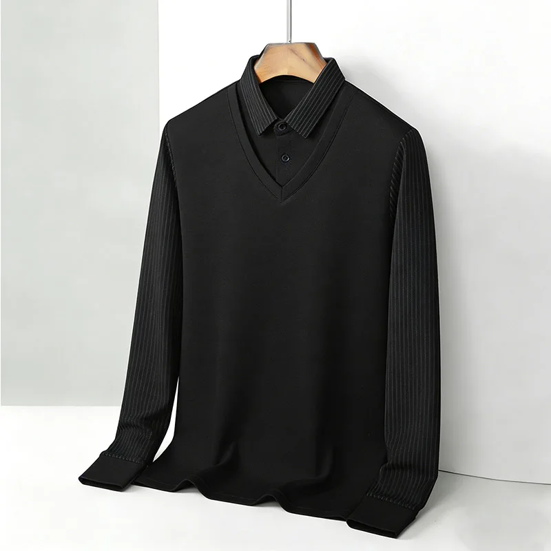 Men's Fake Two Piece Shirt Col - Mens Fashion Wear avaliação e preço