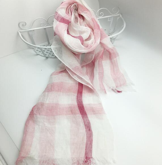100% Linen Plaid Contrast Tass - Men'S Fashion Head Scarf avaliação e preço
