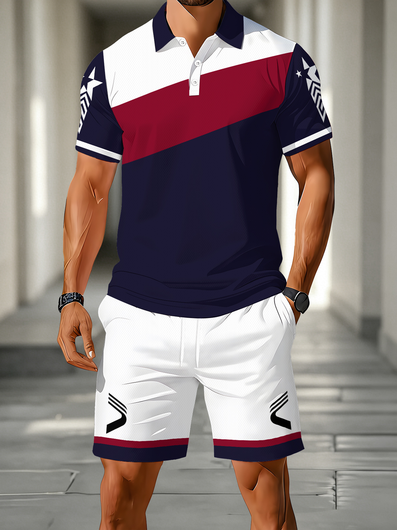 2026 Summer Men's Polo Set - 3 - Men'S Fashion Polo avaliação e preço