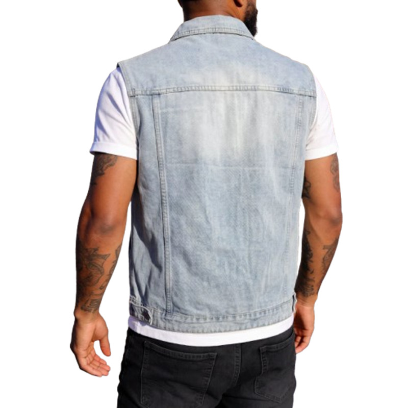 Spring Summer Men's Denim Vest - Men'S Fashion Vest With Jeans avaliação e preço