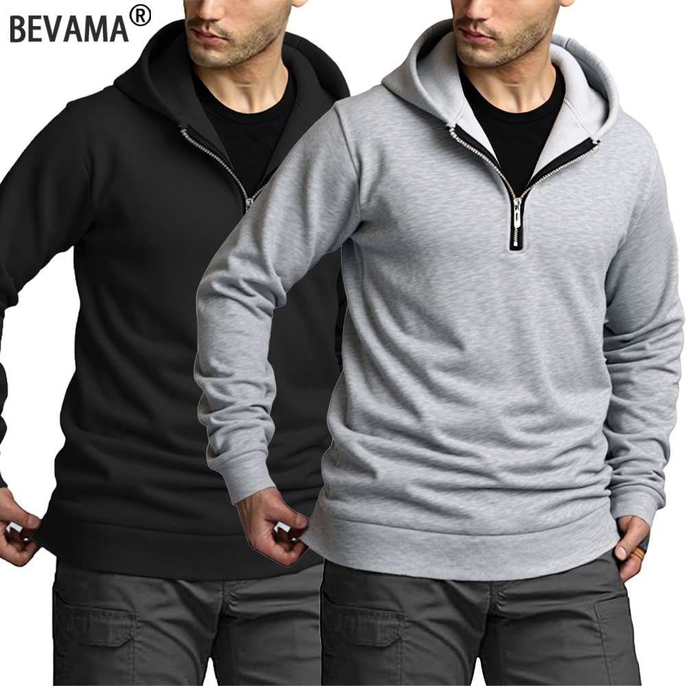 Men's Quarter Zip Up Hoodies A - Mens Fashion Quarter Zip avaliação e preço