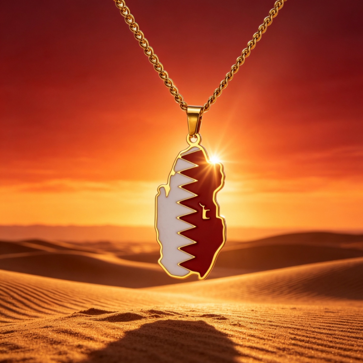 Drip Oil Qatar Map Necklace Fo - Men'S Fashion Qatar avaliação e preço