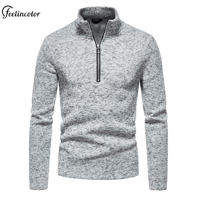 Men Heathered Gray Quarter Zip - Mens Fashion Quarter Zip avaliação e preço