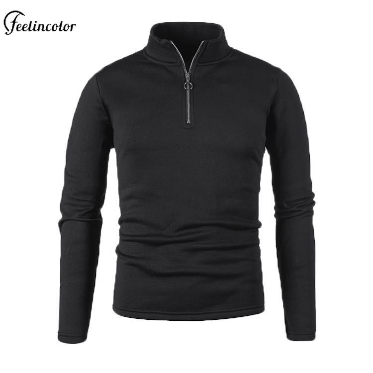Men Heathered Gray Quarter Zip - Mens Fashion Quarter Zip avaliação e preço